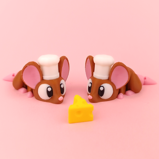 Chef Mouse – Articulated 3D Printed Fidget Toy