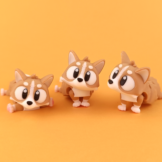 Flexi Corgi – Articulated 3D Printed Fidget Toy