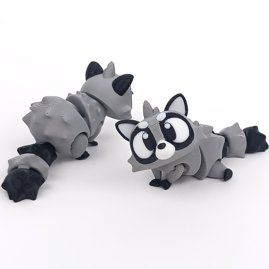 Flexi Raccoon – Articulated 3D Printed Fidget Toy