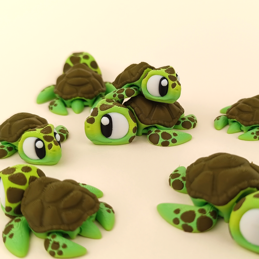 Flexi Baby Sea Turtle – Articulated 3D Printed Fidget Toy